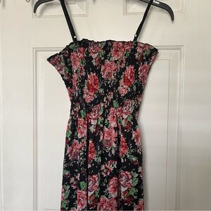 Floral Maxi Dress with Adjustable Straps